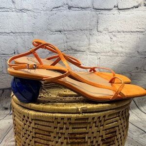 INC International Concepts Strappy Orange Sandals